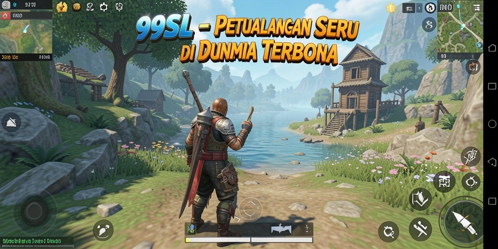 Screenshot gameplay 99SL menampilkan petualangan di dunia terbuka.