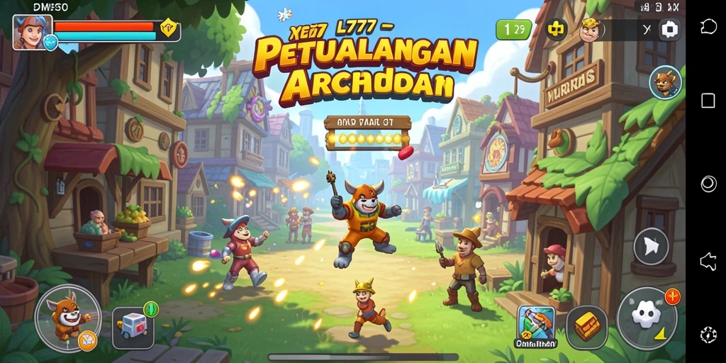 Tampilan gameplay menegangkan dalam L777 yang penuh warna.