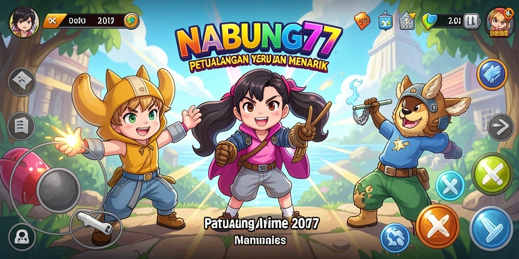 Tampilan gameplay NABUNG77 yang menawan dan penuh warna.