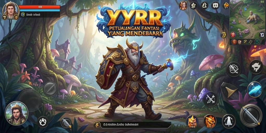 Tampilan gameplay YYRR yang menampilkan pertarungan epik dan eksplorasi dunia.